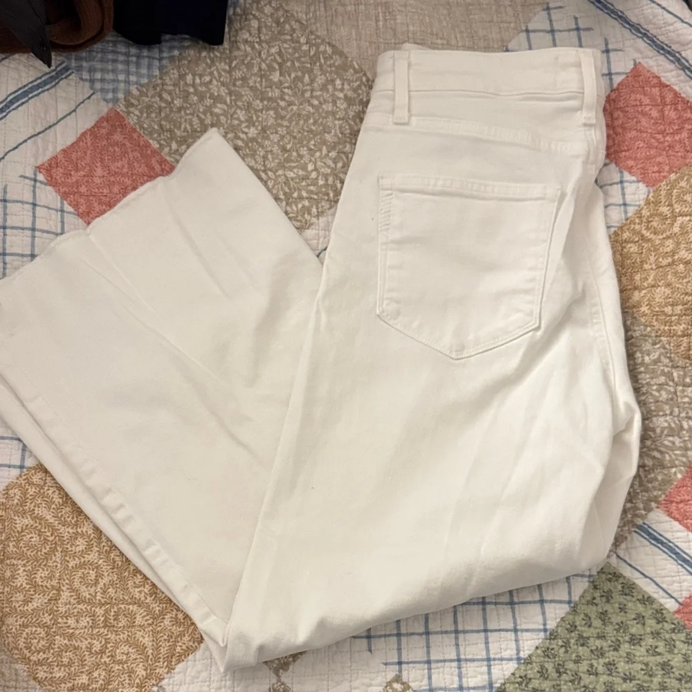 Paige Anessa white wide leg jeans cropped - Picture 2 of 8